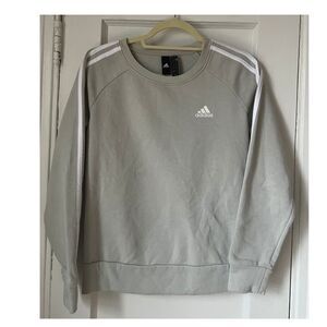 Adidas sweatshirt Women's Crewneck  Size S Three Stripe light sage Trefoil